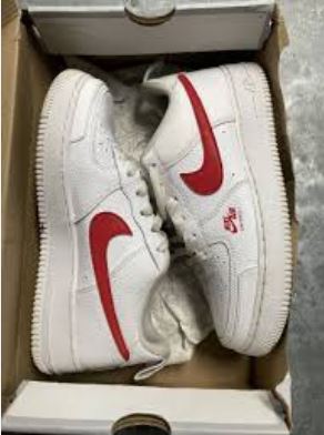 NIKE AIRFORCE 1 UTILITY - WHITE/ RED